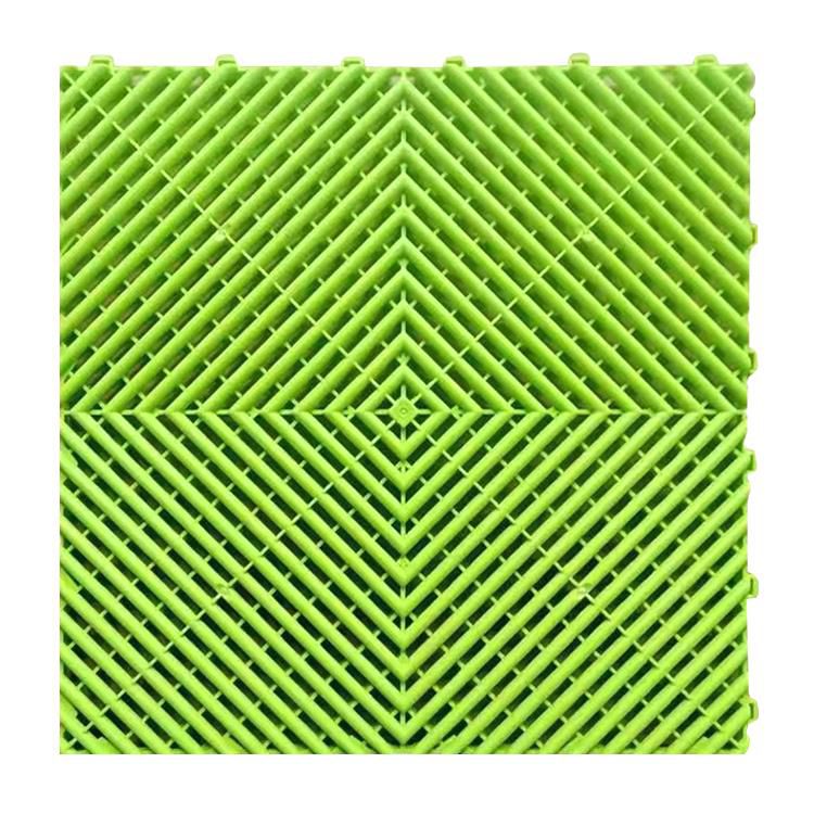 Interlocking Floor Tile 400mm x 400mm x 18mm - 30 Pack -  LIME GREEN