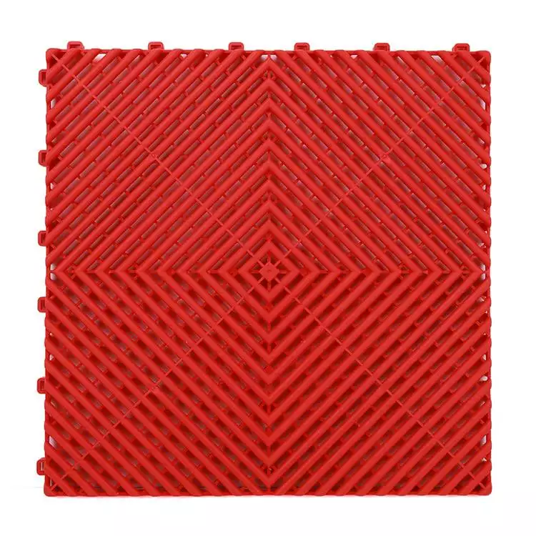 Interlocking Floor Tile 400mm x 400mm x 18mm - 30 Pack -  RED